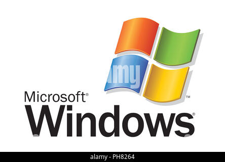 Microsoft Windows logo illustration emblem Stock Photo