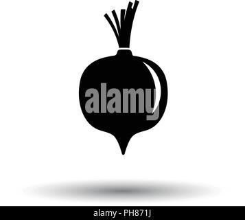 Beetroot icon. White background with shadow design. Vector illustration ...