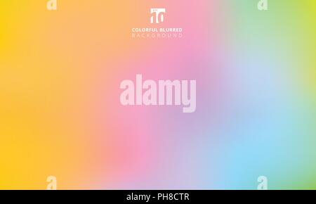 Abstract rainbow colorful smooth blurred gradient mesh background. Vector illustration Stock Vector