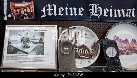 Ruhr Valley, souvenirs in a shop window of a kiosk Stock Photo