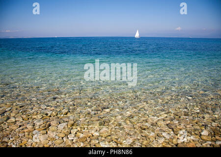 Monodendri beach, Ionian Islands, Paxi island, Greece, Europe Stock Photo