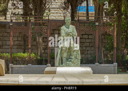 Israel, Nazareth, Statue of St. Joseph in St.Joseph's church Stock Photo