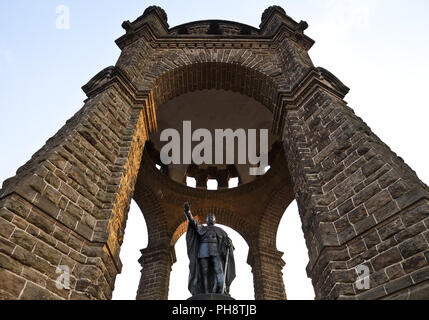 Emperor William monument, Porta Westfalica Stock Photo