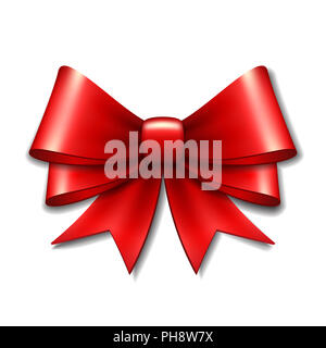 Red vector gift bow Stock Photo