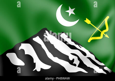 3D Flag of Hunza. 3D Illustration Stock Photo - Alamy