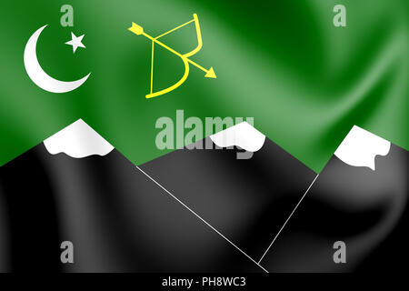 3D Flag of Hunza. 3D Illustration Stock Photo - Alamy