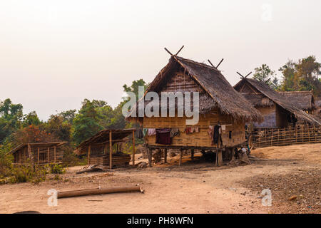 Khmu village in Luang Namtha Province, Laos Stock Photo