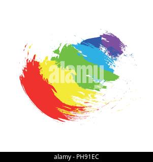 colorful rainbow brush strokes design vector illustration EPS10 Stock Vector