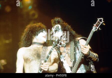 Paul Stanley - The Starchild (links) - und Gene Simmons - The Demon - von 'KISS', amerikanische Hardrock Band, bei 'Rock im Park' in Nürnberg, Deutsch Stock Photo