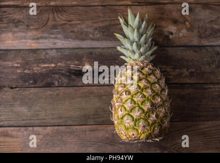 fresh pineapple on wood Stock Photo