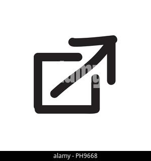 External Link Icon for UI or UX web / mobile applications Stock Vector