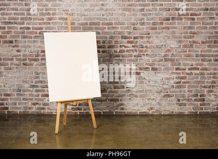 Easel with canvas Stock Photo
