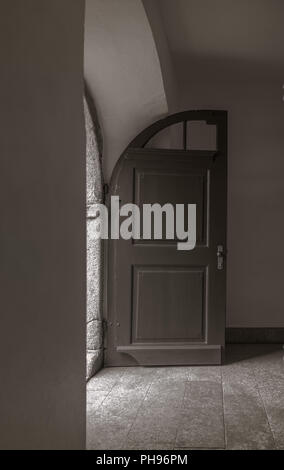 Old door in the vault Stock Photo