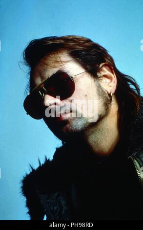 Jocco Abendroth, deutscher Sänger, Gitarrist und Komponist, Deutschland 1989. German singer, composer and guitarist Jocco Abendroth , Germany 1989. |  Stock Photo