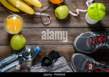 Everything needed for healthy lifestyle Stock Photo
