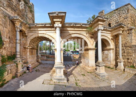 Hadrian's Gate, Antalya, Turkey Stock Photo