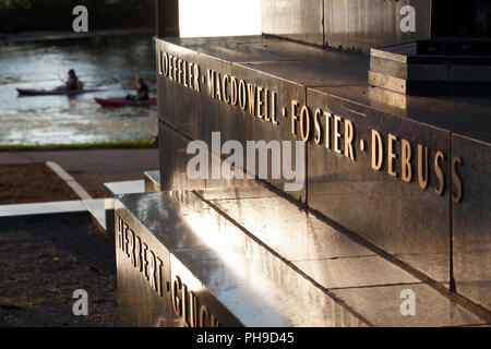 Esplanade, Hatch Shell detail, city park, Charles River, Boston Massachusetts USA Stock Photo