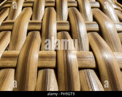 Closed up wooden wicker texture background Stock Photo