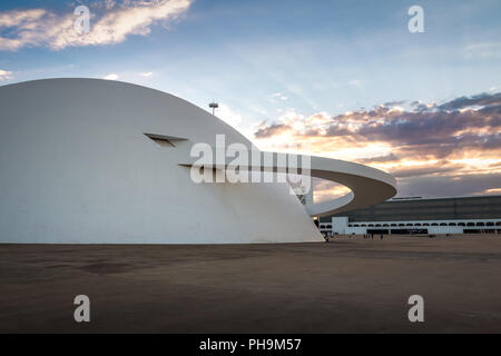 National Museum at sunset - Brasilia, Brazil Stock Photo