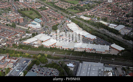 aerial view of Grand Junction Retail Park at Crewe, Cheshire