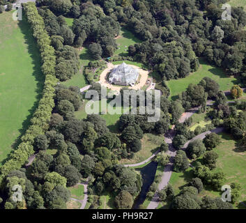 aerial view of Sefton Park Palm House, Liverpool Stock Photo