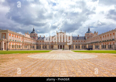 Front view of the Royal Palace (Palacio Real), Aranjuez, Community of Madrid, Spain, Europe Stock Photo