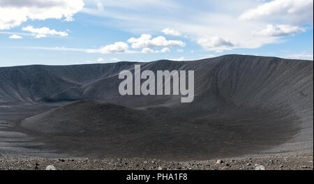 Hverfjall volcanic crater in Iceland Stock Photo