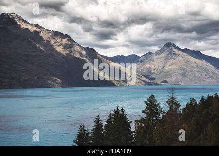 Lake near Queenstown, New Zealand Stock Photo