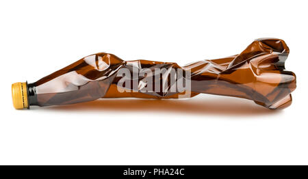 Crumpled plastic bottle Stock Photo