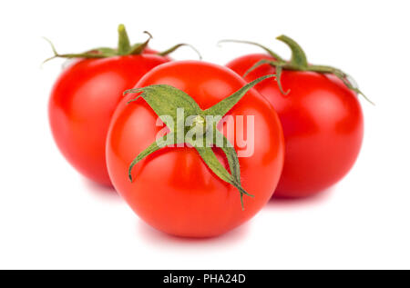 Three ripe red tomatoes Stock Photo