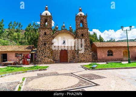 Colonial church in San Pedro village Stock Photo