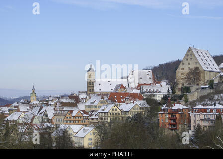 Old-Town in Schwaebisch Hall, Baden-Wuerttemberg, Germany Stock Photo