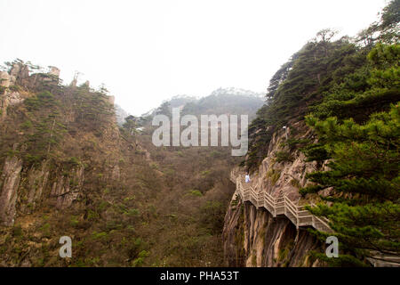 Path in Huang Shan, China Stock Photo