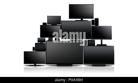 Many different types of screens Stock Photo