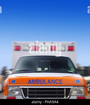Ambulance in motion Stock Photo - Alamy
