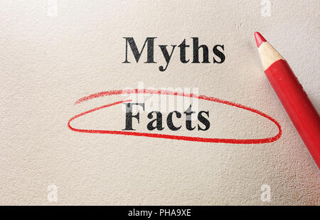 Facts or myths Stock Photo