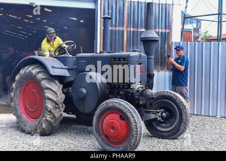 Lanz Bulldog tractor at the Geraldine Transport and Machinery Museum, Canterbury, New Zealand Stock Photo