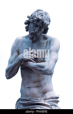 statue at ponte milvio (milvian bridge), rome
