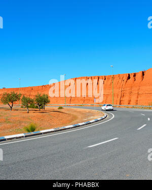 Car on a road scene Stock Photo