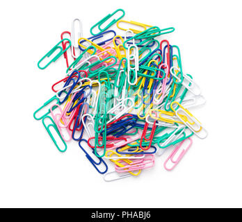 Paperclips Isolated on White Background Stock Photo