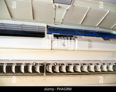 close up mold in air conditioner system. Danger and the cause of pneumonia and respiratory diseases in house or office. air condition must clean evern Stock Photo