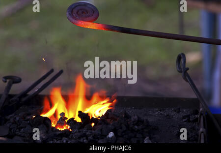 Forging fire Stock Photo