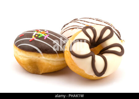 Homemade tasty doughnuts with icing Stock Photo