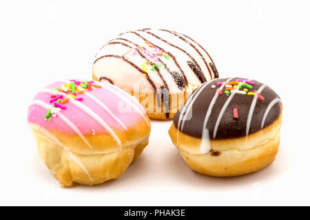 Homemade doughnuts with icing Stock Photo