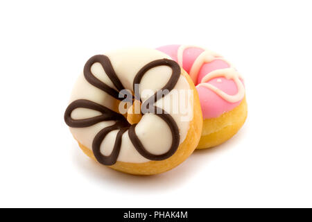 Tasty doughnuts with icing Stock Photo
