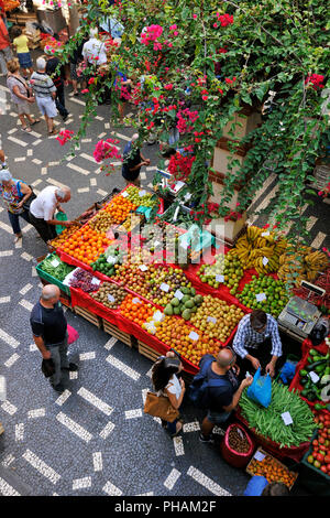 Mercado dos Lavradores (Farmers market). Funchal, Madeira island. Portugal Stock Photo