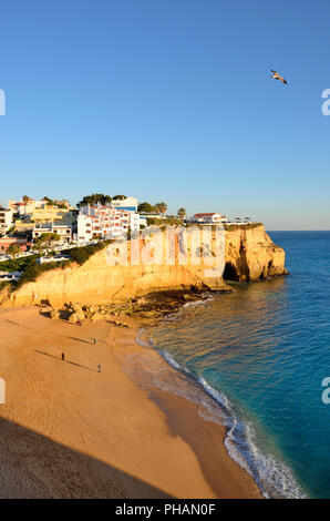 The beach and village of Carvoeiro. Lagoa, Algarve, Portugal Stock Photo