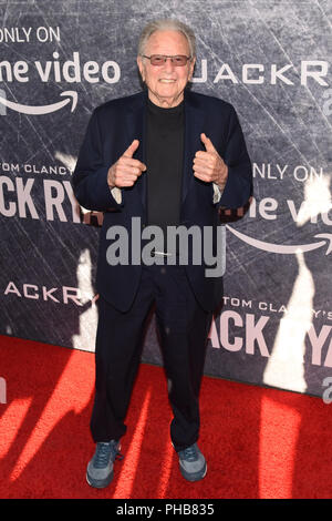 San Pedro, California, USA. 31st Aug, 2018. MACE NEUFELD attends the Premiere Of 'Tom Clancy's Jack Ryan' at the opening night of Los Angeles Fleet Week 2018 in San Pedro California. Credit: Billy Bennight/ZUMA Wire/Alamy Live News Stock Photo