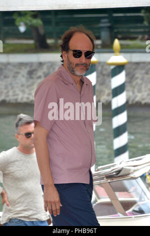 Venice, Italy. 01st Sep, 2018. 75th Venice Film Festival, Cast film 'Suspiria' arrives at Lido. Pictured: Luca Guadagnino Credit: Independent Photo Agency/Alamy Live News Stock Photo