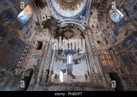 Kars, Turkey - August 10, 2018 - Interior of the Church of Tigran Honents in the ruins of Ani, capital of ancient Armenian Bagradit Kingdom, in Kars, Stock Photo